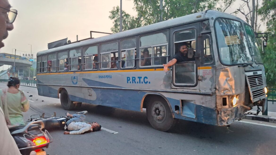 Motorcyclist killed in collision with PRTC bus in Patiala